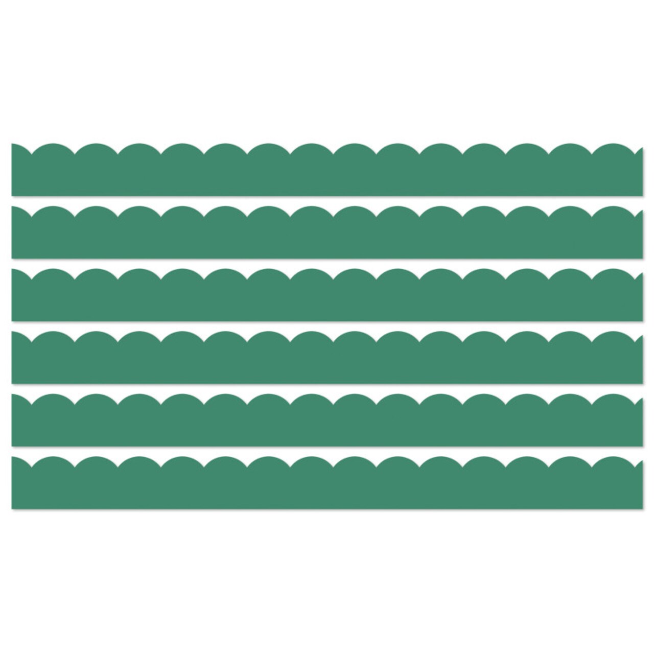 Grow Together Jade Green Scalloped Borders, 39 Feet Per Pack, 6 Packs